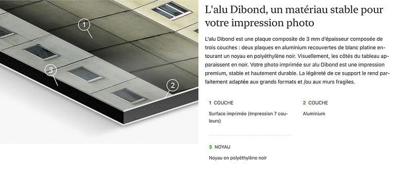 Tableau en alu dibond (impression directe)